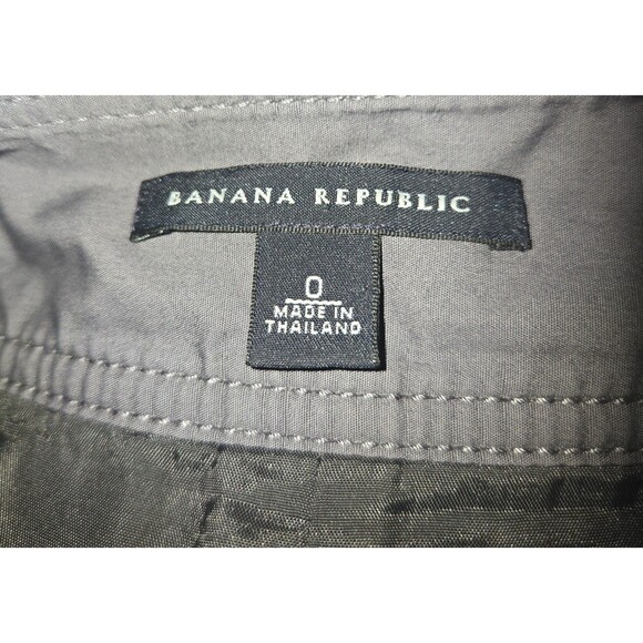 Vintage 90s Banana Republic Wool Grey Button down A-line Midi Skirt Pockets 0 - Picture 4 of 5